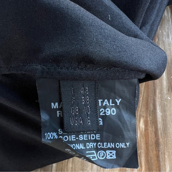 Dereck Lam black sequin lightweight silk slip dress nighty lingerie Italy size 6 - Picture 15 of 16